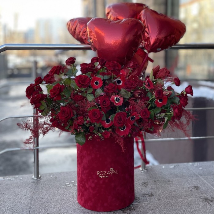 Авторская композиция в коробке Я просто тебя люблю